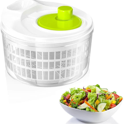 3L Salad Spinner with Crank Handle, Bowl and Strainer for Vegetables.