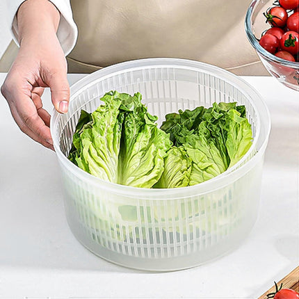 3L Salad Spinner with Crank Handle, Bowl and Strainer for Vegetables.