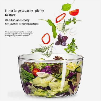 Manual Salad Spinner and Dehydrator, Large Vegetable Dryer.