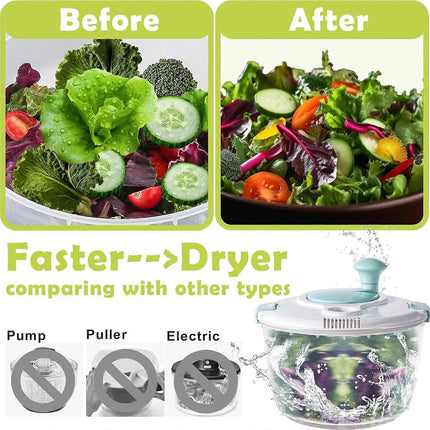 Salad Spinner 4.8Qt Vegetable Lettuce Washer Dryer Bowl.