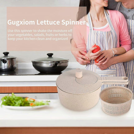 Progressive Salad Spinner with Long Handle, Veg & Fruit Washer.