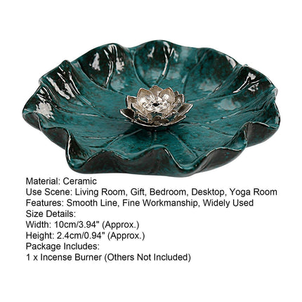 Lotus Leaf Mini Incense Holder for Teahouse-L.
