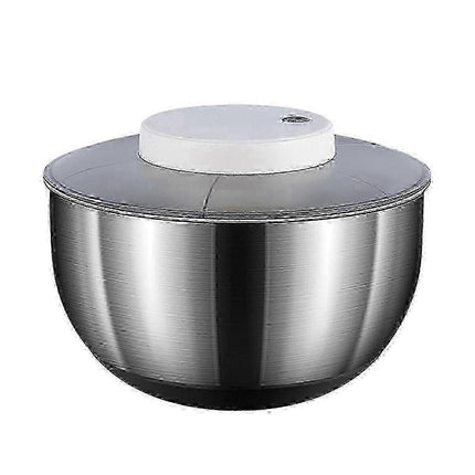 4.5L Electric Salad Spinner Vegetable Washer Silver White.