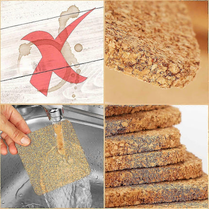 20pcs Round Cork Drink Coasters for Glasses.