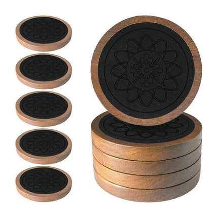 5pcs Wooden Absorbent Drink Coasters for Coffee Table.