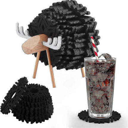 Felt Drink Coasters Non-Slip Washable Heat Resistant.