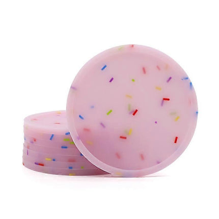 8pcs Glow in Dark Silicone Drink Coasters Non-Slip Tabletop Protection.