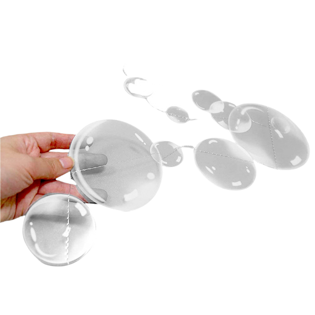 2Pcs Bubble Hanging Flags for Home-White.