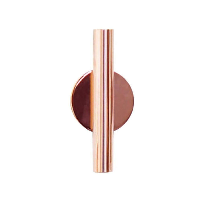 Wall Mounted Adhesive Metal Dried Flower Vase Tube Home Garden Balcony Decor-Rose Gold.