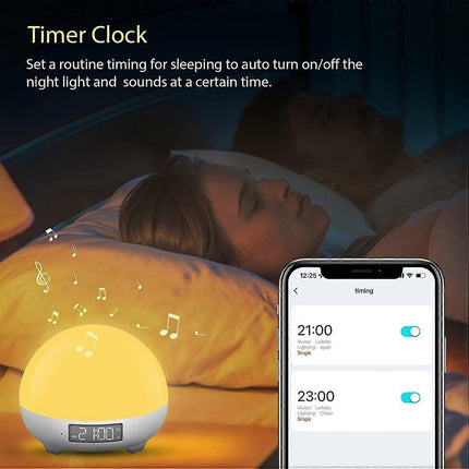 White Noise Machine with LED Light Intelligent Sleep Aid Device.