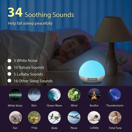White Noise Machine with LED Light Intelligent Sleep Aid Device.