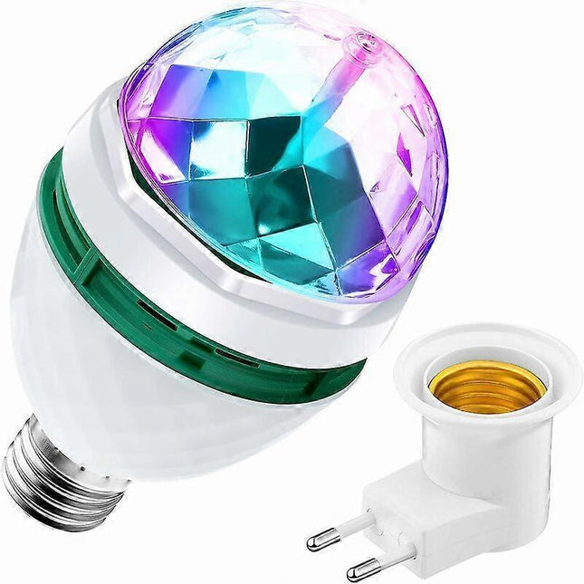 Stage Disco LED Rotating Strobe Bulb 7-Color Party Light.