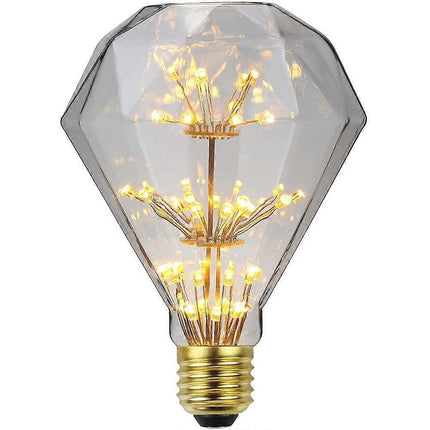 LED Vintage RGB Fireworks Light Bulb Glass E27 G95 Diamond.