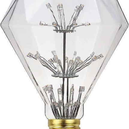 LED Vintage RGB Fireworks Light Bulb Glass E27 G95 Diamond.