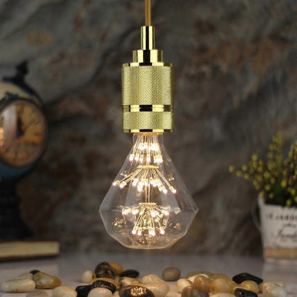 LED Vintage RGB Fireworks Light Bulb Glass E27 G95 Diamond.