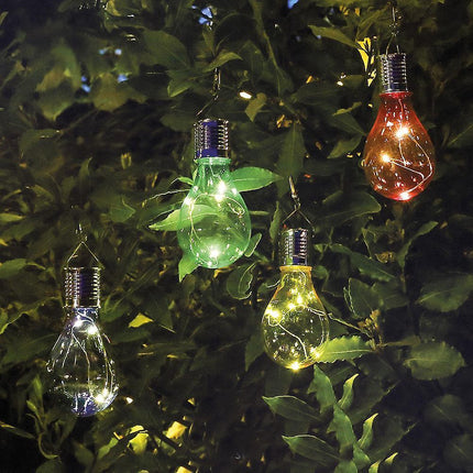 Outdoor Solar LED Hanging Light Bulbs Garden Lighting.