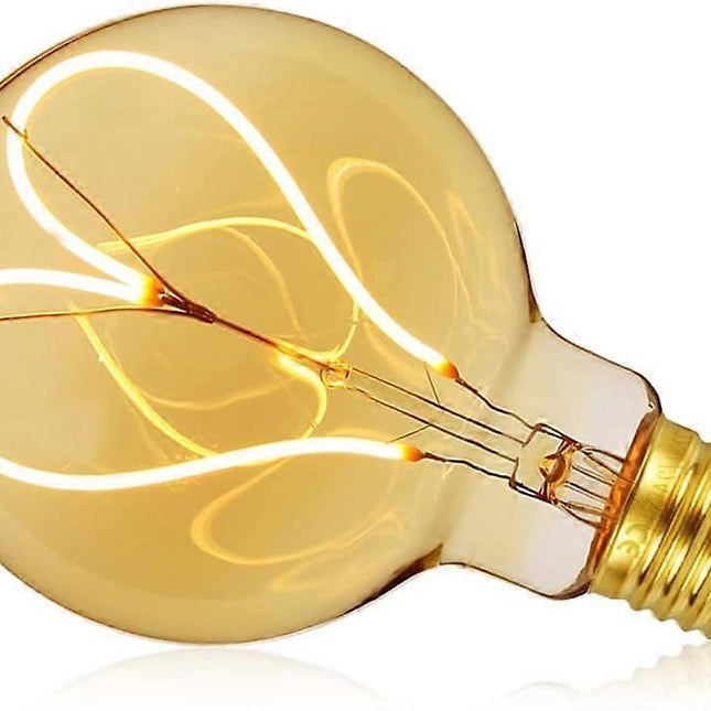 Vintage Edison G95 LED Bulb 4W Dimmable Warm Decorative E27 Heart Shape.
