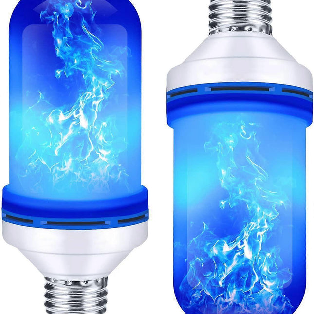 2pcs LED Flame Effect Bulbs 4 Modes E26 Gravity Sensor Flickering Lights.