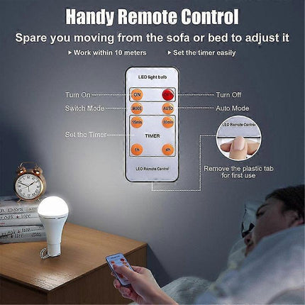 2pcs USB Rechargeable LED Bulbs Battery Backup Emergency Hanging Lights.