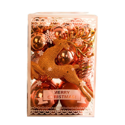 30Pcs Xmas Tree Balls Party Supplies-Rose Gold.