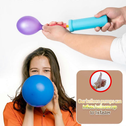 2pcs Manual Balloon Pump Hand Air Pump Random Color for Party Balloons.