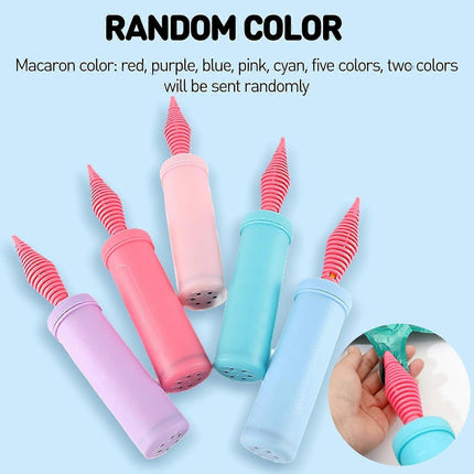 2pcs Manual Balloon Pump Hand Air Pump Random Color for Party Balloons.