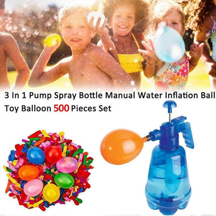 Water Balloon Pump with 500 Balloons Hand Filler for Outdoor Play.