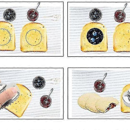 Stainless Steel Round Sandwich Cutter and Sealer for Babies Decruster Maker.