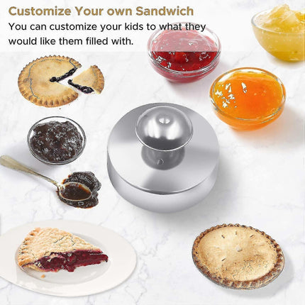 Stainless Steel Round Sandwich Cutter and Sealer for Babies Decruster Maker.