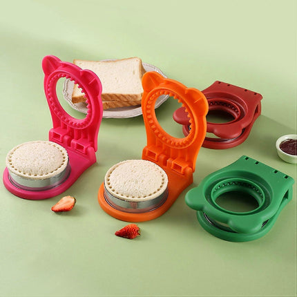 Green Sandwich Cutter and Sealer Stainless Steel Decruster Bread Maker for Babies.
