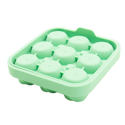 Ice Cube Mold Rose Shape Easy to Release Silicone Removable Lid Ice Tray for Whiskey-Green.