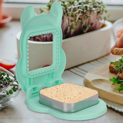 Sandwich Cutter and Sealer Yellow Square Press Mould Lunch Box Tool.