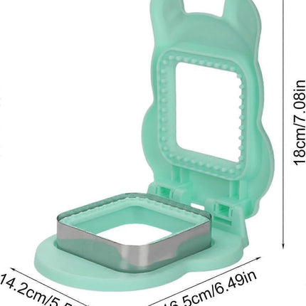Sandwich Cutter and Sealer Yellow Square Press Mould Lunch Box Tool.