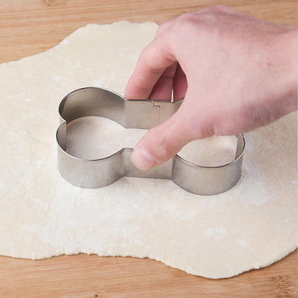 5pcs Stainless Steel Cookie Cutter Molds Dog Bone Sandwich Cutters Set.