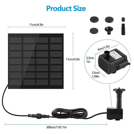 Solar Fountain 1.2W Outdoor Garden Solar Water Fountain Pump.