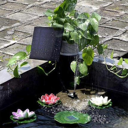 Circle Solar Fountain Pump with 6 Nozzles Water Feature.