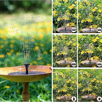 2.5W Solar Fountain Pump with Panel and 6 Nozzles for Pond.