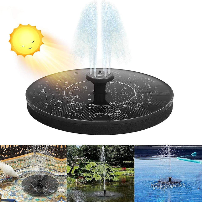 1.4W Solar Fountain Pump with 6 Spray Styles Garden Water Feature.