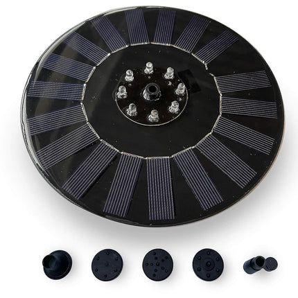 18cm Solar Fountain with White LED Light Solar Water Pump.