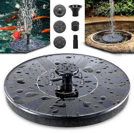 18cm Solar Fountain with White LED Light Solar Water Pump.