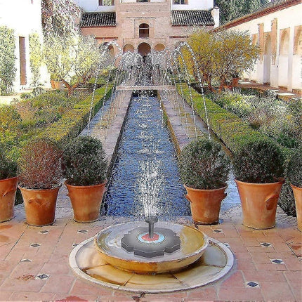 Solar Fountain Pump with 4 Nozzles for Bird Bath Garden.