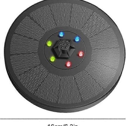 Solar Water Fountain with LED Lights Bird Bath Garden Pump.