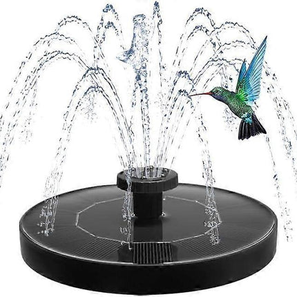 1.2W Floating Solar Fountain Pump with 6 Nozzles 30-40cm Spray.