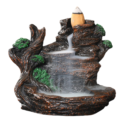 Resin Mountains Rivers Incense Burners Holder Censer Aromatherapy Home Decor- 6.