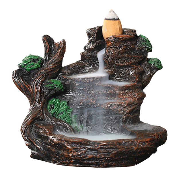 Resin Mountains Rivers Incense Burners Holder Censer Aromatherapy Home Decor- 6.