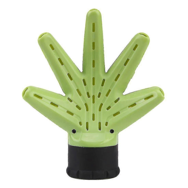 Green Hair Dryer Diffuser Attachment for Natural Curls.