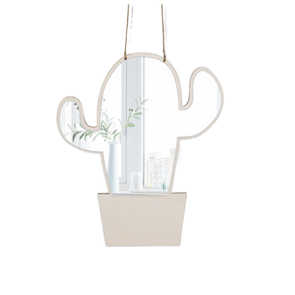 Wall Sticker Acrylic Mirror-Wooden Color.