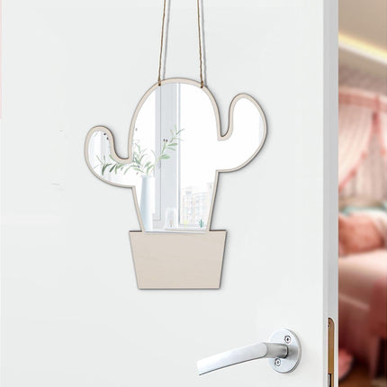 Wall Sticker Acrylic Mirror-Wooden Color.