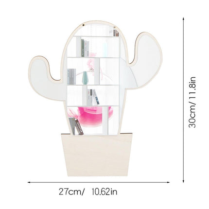 Wall Sticker Acrylic Mirror-Wooden Color.
