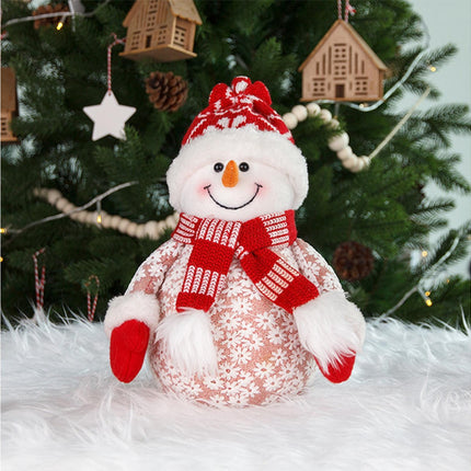 Xmas Snowman Ornament Shopping Mall-Red.